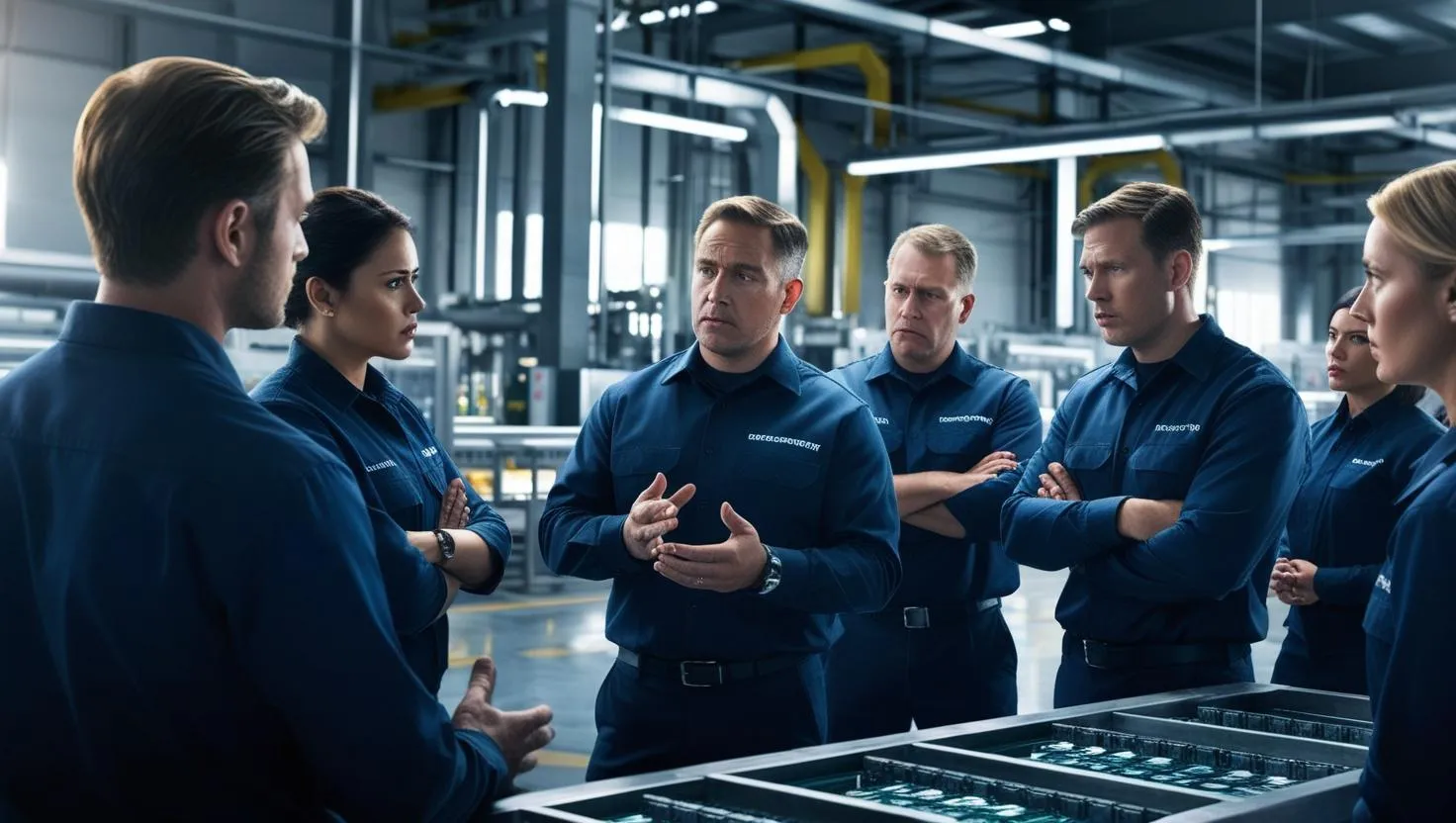 plusieurs ingénieurs en cybersécurité industrielle dans une usine
